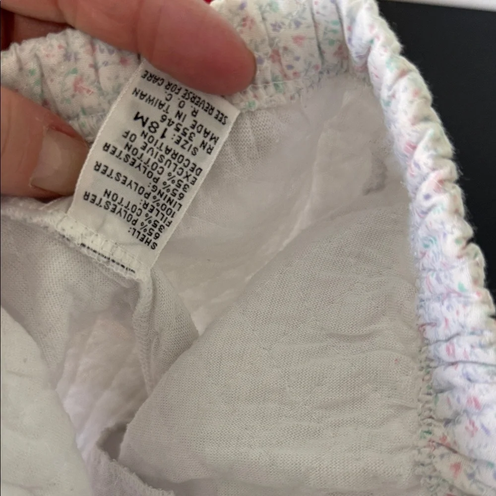 Quilted Baby Pants in Light Floral Print90’s